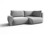 Fun M&ouml;bel Ecksofa, Hellgrau, Textil, Ottomane rechts, 241x153 cm, Wohnzimmer,...