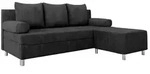 Mirjan24 Schlafsofa, Anthrazit, Kunststoff, 3-Sitzer, Rechteckig, 192x86x80 cm,