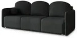 Masseno Bettsofa, Schwarz, Textil, 3-Sitzer, 90x85x220 cm, Wohnzimmer, Sofas &