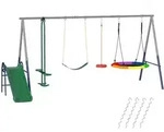 Aiyaplay Schaukelgestell, Mehrfarbig, Metall, 196x203x382 cm, unisex, Outdoor