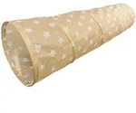 Relaxdays Spieltunnel, Beige, Textil, Metall, 180x45x45 cm, unisex, Outdoor