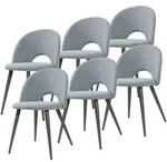 [en.casa] Esszimmerstuhl-Set, Dunkelgrau, Metall, 50x77x55 cm, Esszimmer,...