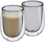 Cilio Kaffeegl&auml;serset Verona, Grau, Glas, 2-teilig, 0,35 ml, 14 cm, Kaffee &...