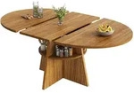 Stilvora Esstisch, Braun, Holzwerkstoff, Oval,Oval, Sockel, 110x76x150 cm,...