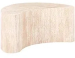 Beliani Couchtisch, Beige, Holzwerkstoff, Rund, 44x40x89 cm, Wohnzimmer,