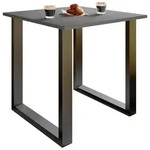 Mid.you Esstisch, Anthrazit, Schwarz, Metall, Holzwerkstoff, quadratisch, U-Form,