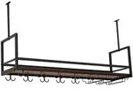 [en.casa] Weinregal, Walnuss, Schwarz, Holzwerkstoff, Metall, 120x64.5x30 cm,