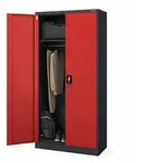 Jan Nowak Mehrzweckschrank, Rot, Anthrazit, Metall, 90x185x45 cm, Arbeitszimmer,