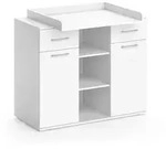 Vicco Wickelkommode, Wei&szlig;, Holzwerkstoff, 9 F&auml;cher, 2 Schubladen, Rechteckig,