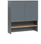 Vicco Waschmaschinenschrank, Anthrazit, Honigeiche, Holzwerkstoff, 3 F&auml;cher,