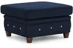 S-Style Hocker, Blau, Holz, Echtholz, Teilmassiv,Birke, Buche, 2-Sitzer, 75x45x70 cm,
