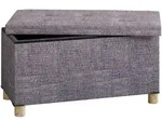 Mid.you Truhenbank, Hellgrau, Holzwerkstoff, 76x40x38 cm, Esszimmer, B&auml;nke,