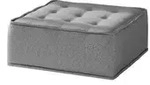 Fun M&ouml;bel Polsterhocker, Grau, Textil, 90x38x90 cm, Wohnzimmer, Hocker
