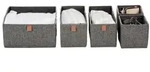 Love IT Store IT Aufbewahrungsboxen-Set Premium, Grau, Textil, Karton, Ordnen &
