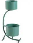 [en.casa] Pflanzenst&auml;nder, Gr&uuml;n, Metall, 63 cm, Dekoration, Blumen & Zubeh&ouml;r,