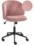 Beliani B&uuml;rostuhl, Pink, Textil, 55x76x55 cm, Arbeitszimmer, B&uuml;rost&uuml;hle,