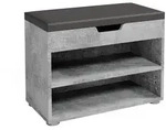 Vicco Schuhbank, Grau, Holzwerkstoff, Rechteckig, 60x45x30 cm, Garderobe,