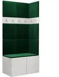 Mirjan24 Garderoben-Set, Wei&szlig;, Gr&uuml;n, Kunststoff, 84x186x46 cm, Garderobe,