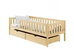 Kids Collective Kinderbett, Natur, Holz, 2 Schubladen, Kinderzimmer &...