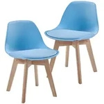 [en.casa] Kinderstuhl, Blau, Buchenholz, Buche, 38x56x33 cm, Kinderzimmer &