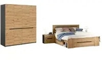 Inn.Furn Schlafzimmer, Eiche Artisan, Grau, Holzwerkstoff, Nachbildung,Eiche,...