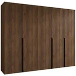 Mirjan24 Dreht&uuml;renschrank, Nussbaum, Schwarz, Kunststoff, Rechteckig,...