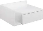 Mid.you Nachtschrank Actona Ashlan, Wei&szlig;, Holzwerkstoff, 1 Schublade(n) Schubladen,