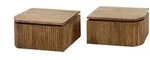 Kawola Nachttisch, Zwetschgeholz, Holz, Echtholz,Mangoholz, 2 Schubladen,...