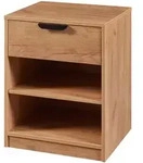 [en.casa] Nachttisch, Eiche, Holzwerkstoff, 43x55x40 cm, Schlafzimmer, Nachttische