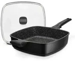 GSW Bratpfanne Easy Click, Schwarz, Metall, 3,3 L, 7 cm, mit Dampfablass,