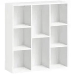 Homcom B&uuml;cherregal,, Wei&szlig;, Karton, 24x80x74.3 cm, Wohnzimmer, Regale, B&uuml;cherregale