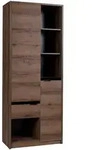 Beautysofa B&uuml;cherregal, Eiche, Holzwerkstoff, 1 Schubladen, 80x200x40 cm,