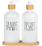 Intirilife Seifenspender, Wei&szlig;, Glas, 8.8x20.6x17.4 cm, Badaccessoires,