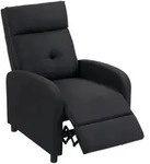 Homcom Fernsehsessel, Schwarz, Textil, 1-Sitzer, F&uuml;llung: Schaumstoff, 67x98x87 cm,