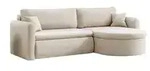 Fun M&ouml;bel Ecksofa, Creme, Textil, Ottomane rechts, 250x160 cm, Wohnzimmer,...