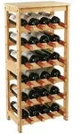 Relaxdays Weinregal, Hellbraun, Holz, 24x82x36 cm, Wohnzimmer, Regale, Weinregale