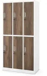 Jan Nowak Arbeitsschutz-Kleiderschrank, Nussbaum, Wei&szlig;, Metall, 90x185x45 cm,