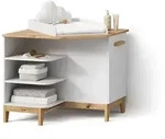 Livinity&reg; Wickelkommode, Wei&szlig;, Eiche Artisan, Holzwerkstoff, 2 F&auml;cher,...