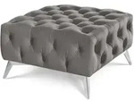 S-Style Hocker, Grau, Metall, Echtholz,Birke, Buche, 1-Sitzer, F&uuml;llung: