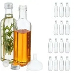 Relaxdays Flaschen, Transparent, Glas, Metall, 4.5x22x4.5 cm, Tischkultur &