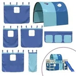 vidaXL Vorh&auml;nge, Blau, Textil, Kinderzimmer & Jugendzimmer, Kinderm&ouml;bel,