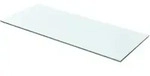 vidaXL Wandboard, Transparent, Glas, 1 F&auml;cher, Rechteckig, 60x0.8x20 cm, Wohnzimmer,