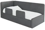 Altdecor Einzellbett, Schiefer, Textil, 100x200 cm, Kinderzimmer & Jugendzimmer,