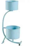 [en.casa] Pflanzenst&auml;nder, Hellblau, Metall, 63 cm, Dekoration, Blumen &...