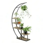 DanDiBo Pflanzenregal, Schwarz, Metall, 95x170x30 cm, Wohnzimmer,...