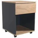 Mid.you Rollcontainer, Anthrazit, Honigeiche, Holzwerkstoff, 1 Schublade(n)