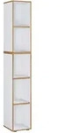 P & B Aktenregal Salia, Wei&szlig;, Honigeiche, Holzwerkstoff, 3 F&auml;cher, 30x183x33 cm,