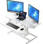 Schreibtischaufsatz, Wei&szlig;, Kunststoff, 101x50x40 cm, Arbeitszimmer, Schreibtische,