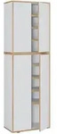 Mid.you Schuhschrank, Wei&szlig;, Honigeiche, Kunststoff, 7 F&auml;cher, 60x183x33 cm,