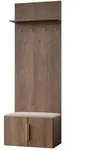 Mirjan24 Garderobe, Nussbaum, Kunststoff, 1-Sitzer, Rechteckig,Rechteckig, 70x200x42